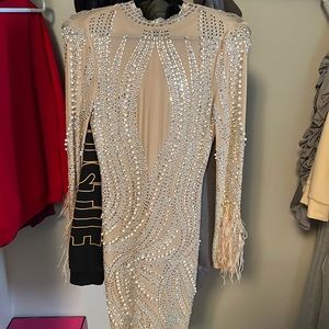 Nude Sequin Dress